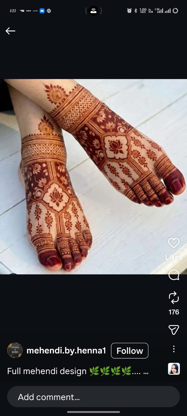 Sheetal Thakur's customer mehendi review - Loved the personal touch on WhatsApp order